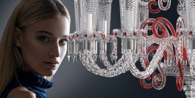 TREVI chandelier in red